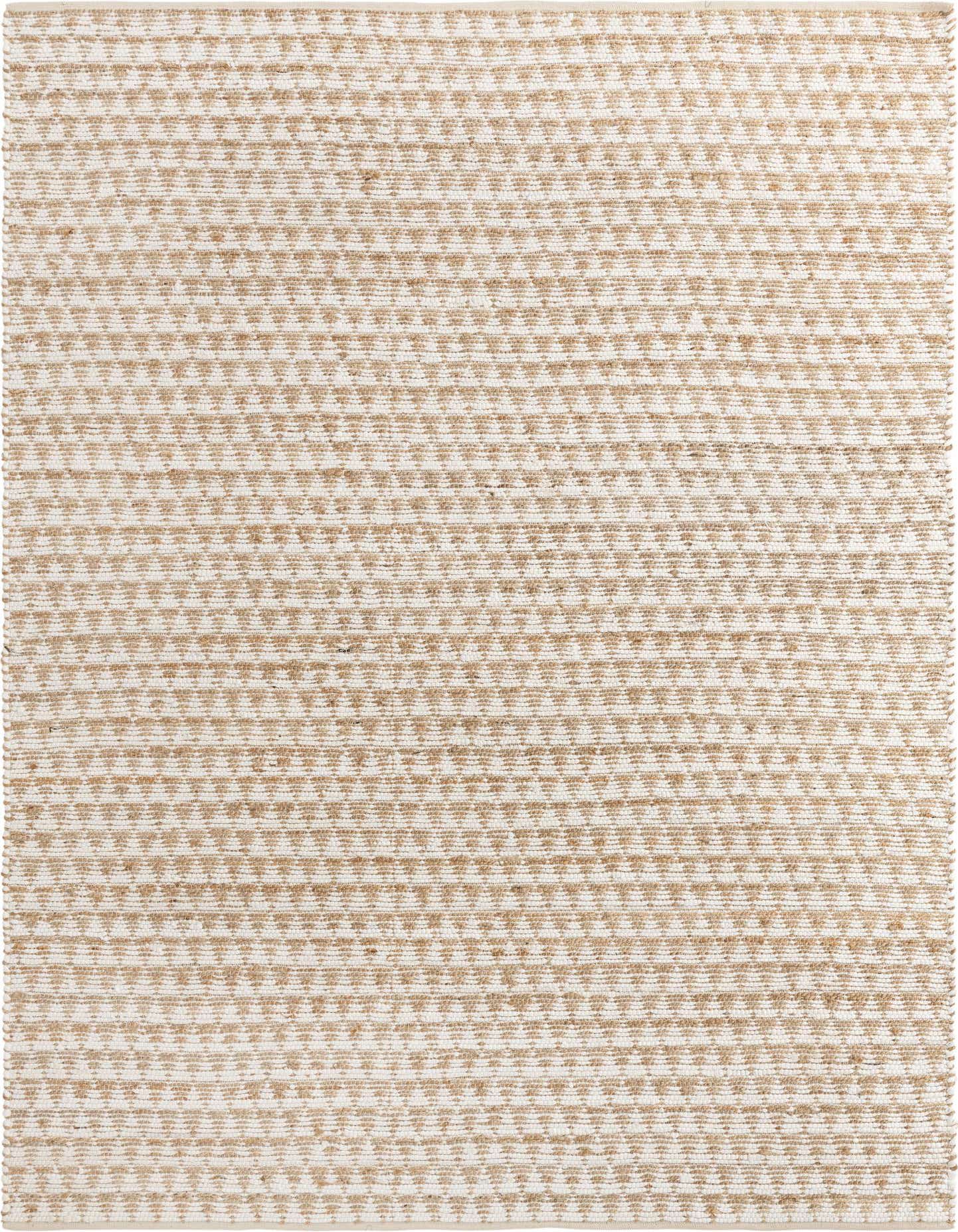 A 9x12 rectangular Chindi Jute rug featuring a natural white and beige striped pattern with a textured flatweave.