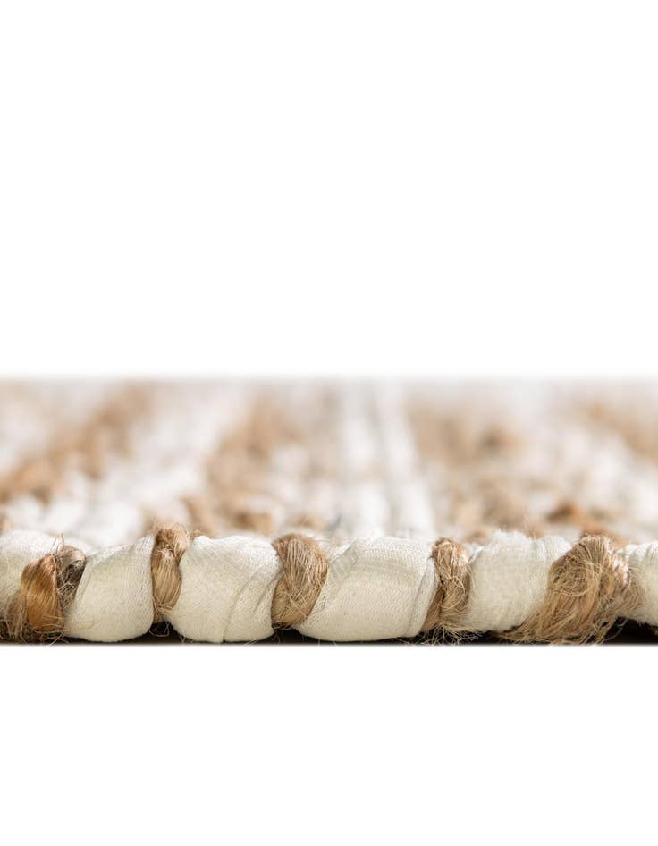 Detail image of  8' x 11'  Hand Woven Chindi Jute Rug