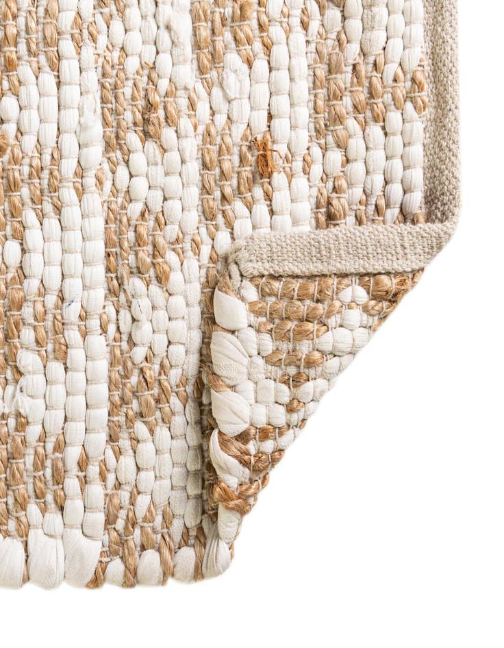 Detail image of  8' x 11'  Hand Woven Chindi Jute Rug