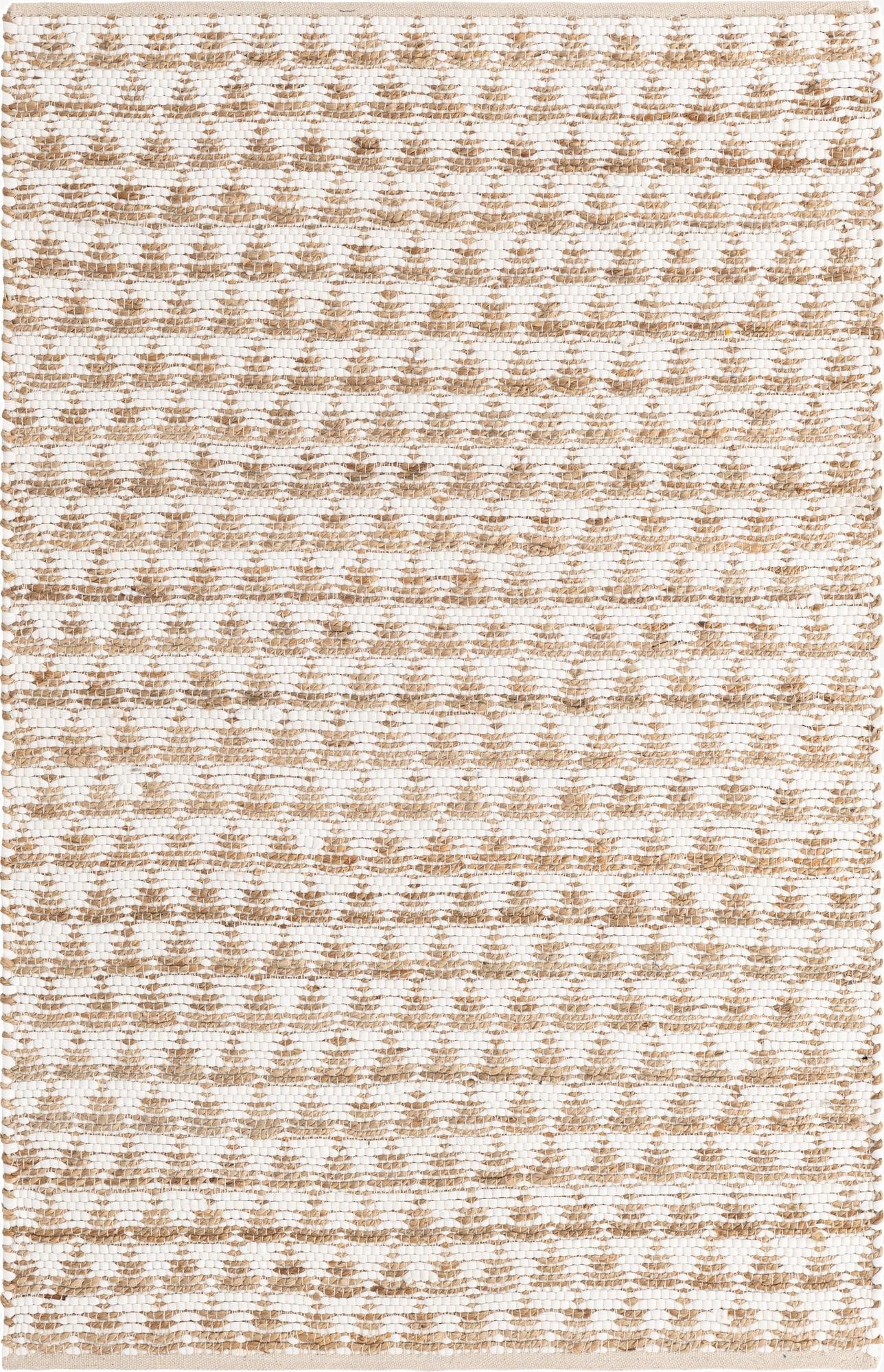  4' 1 x 6' 1  Hand Woven Chindi Jute Rug