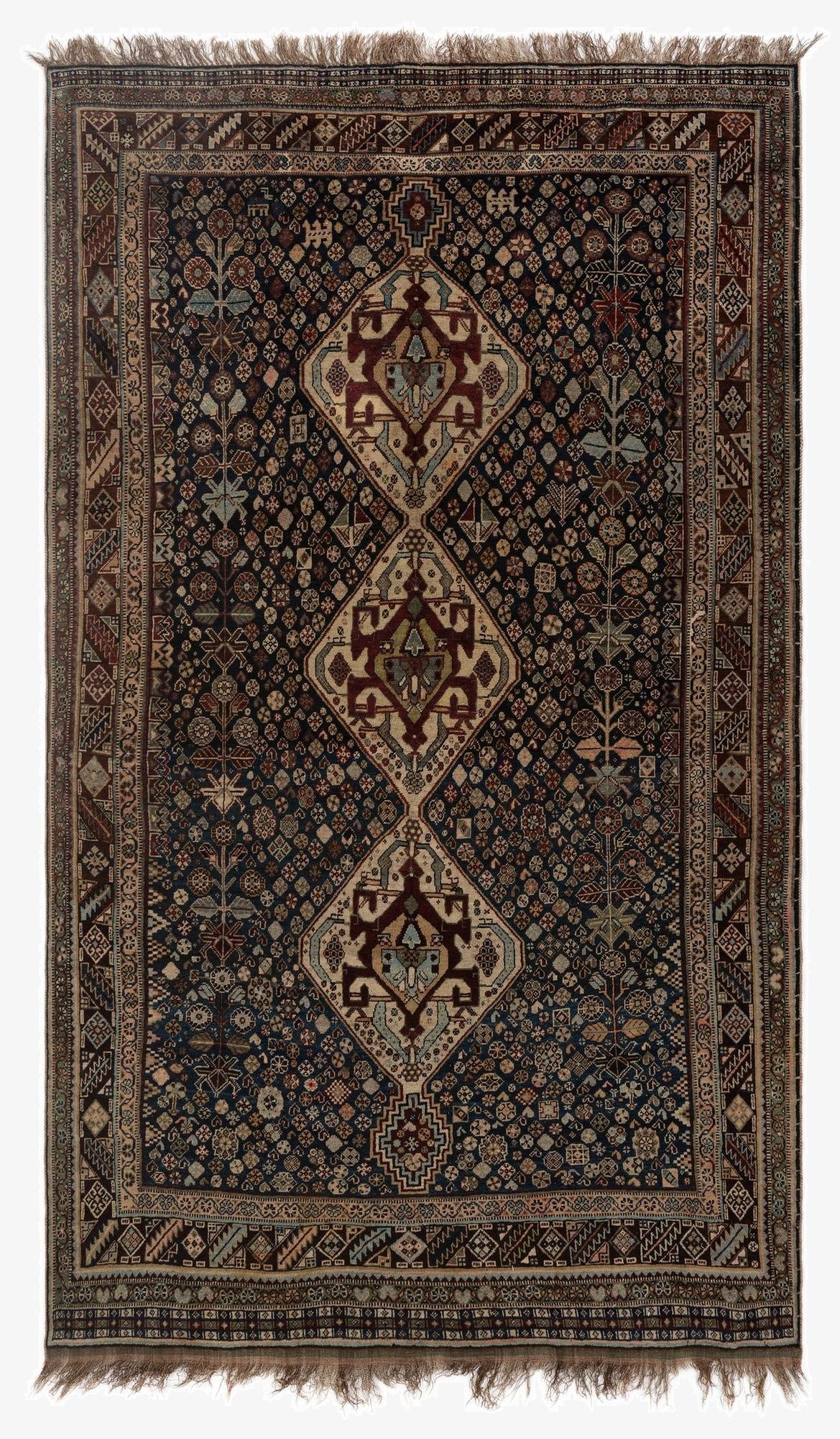  4' 11 x 8' 4 Ghashghai Wool Rug