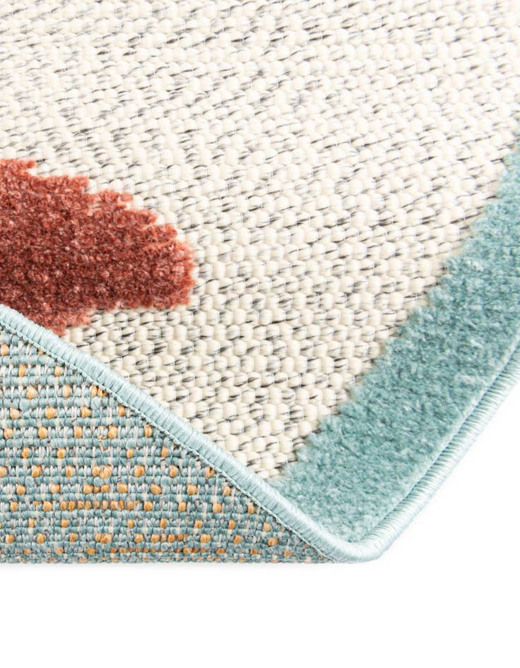 Detail image of  3' 3 x 3' 3  Washable Belize Indoor / Outdoor Round Rug