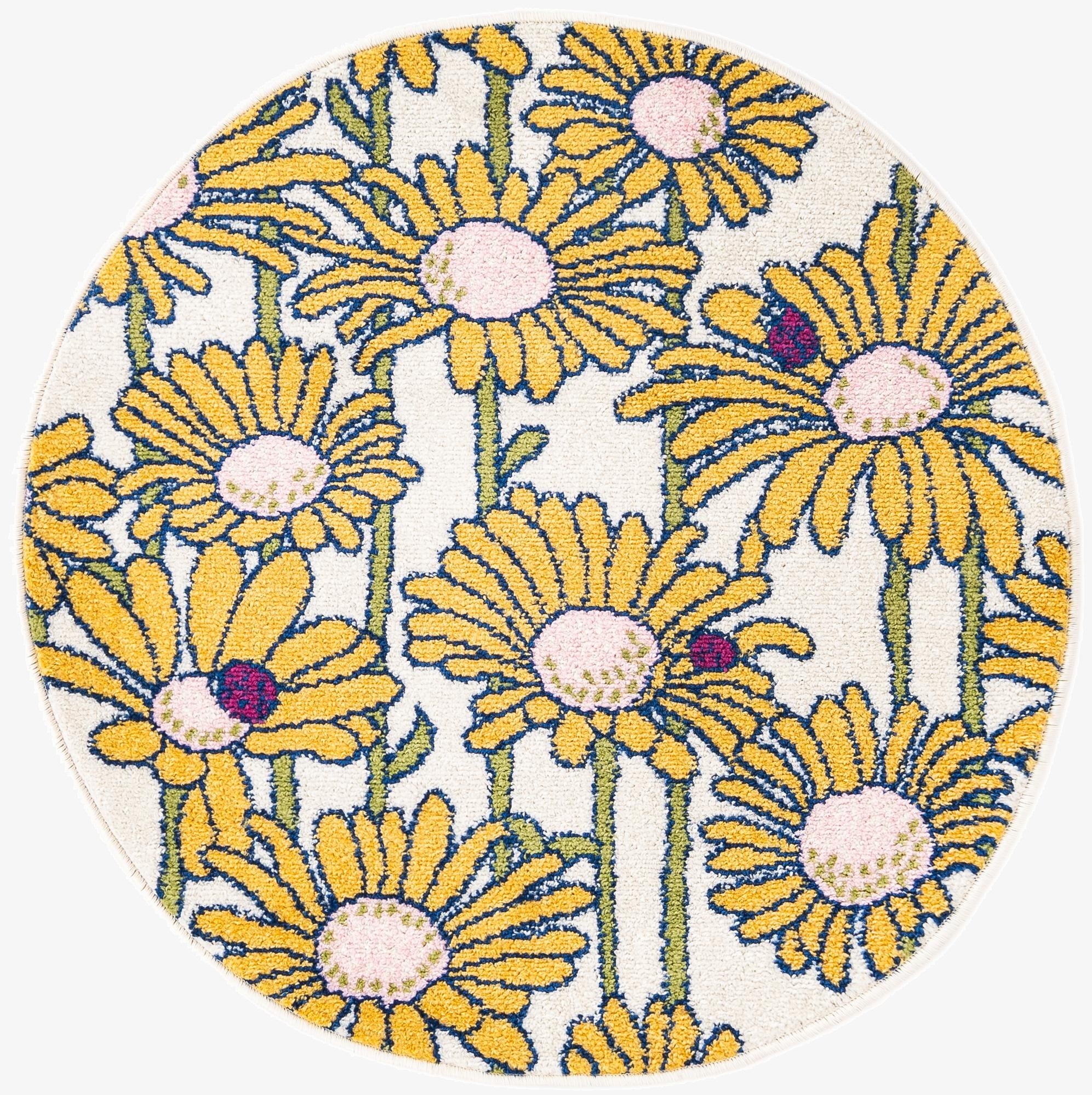  3' 3 x 3' 3 Bloom Round Rug