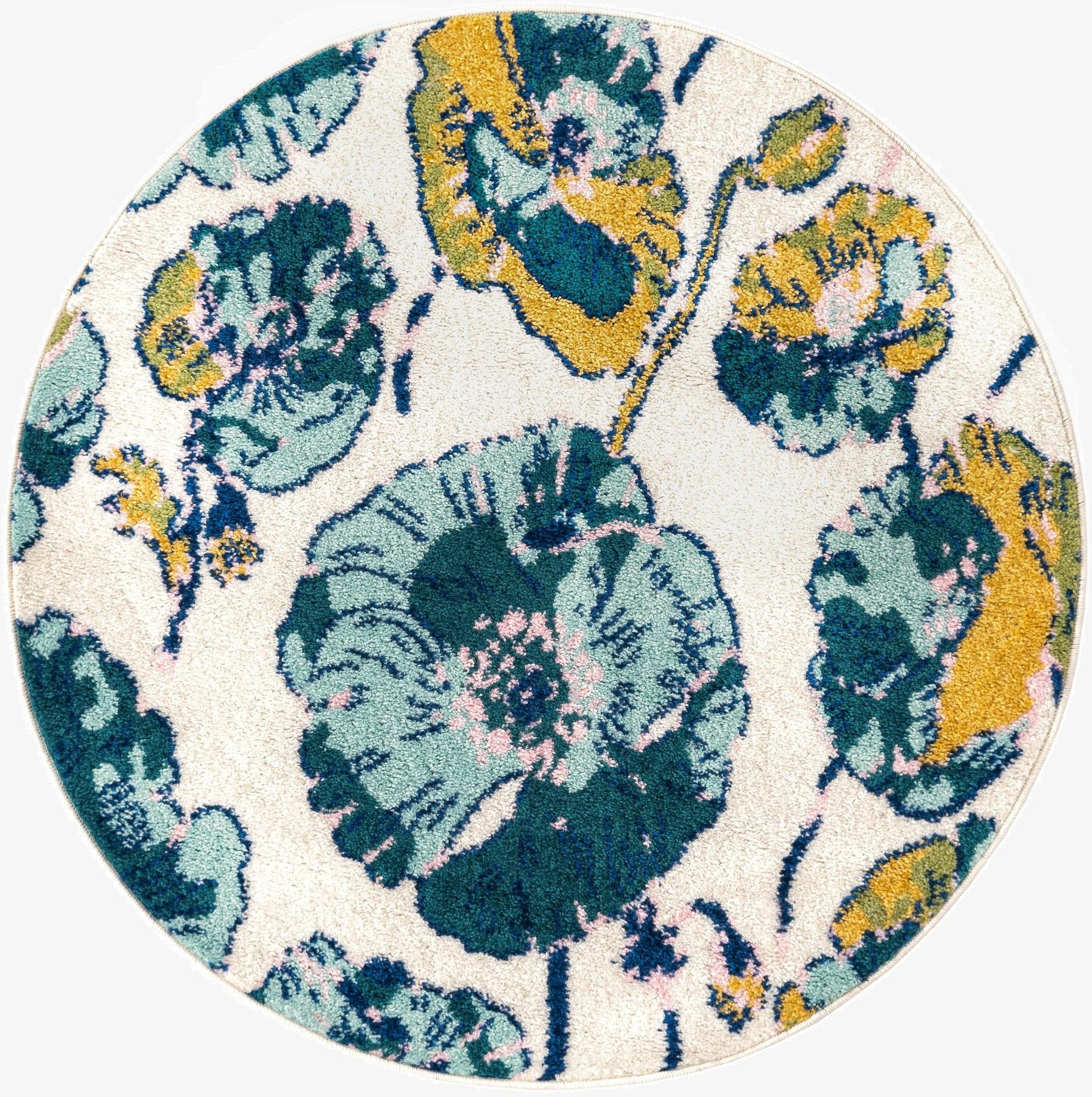  3' 3 x 3' 3 Bloom Round Rug