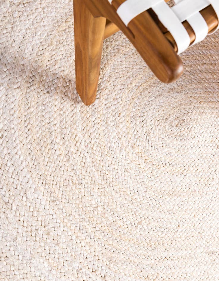Detail image of  3' 3 x 3' 3  Hand Braided Jute Round Rug