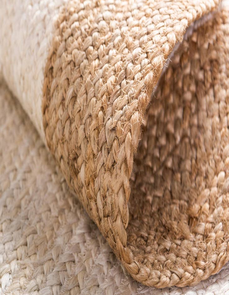Detail image of  3' 3 x 3' 3  Hand Braided Jute Round Rug