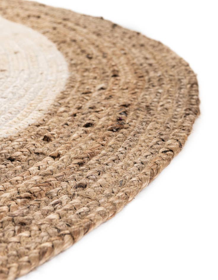 Detail image of  3' 3 x 3' 3  Hand Braided Jute Round Rug