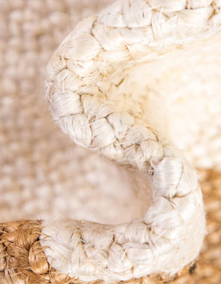 Detail image of  3' 3 x 3' 3  Hand Braided Jute Round Rug