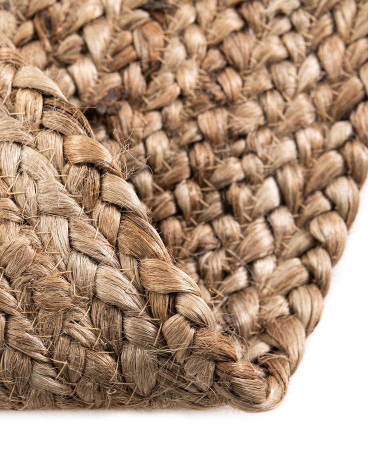 Detail image of  3' 3 x 3' 3  Hand Braided Jute Round Rug
