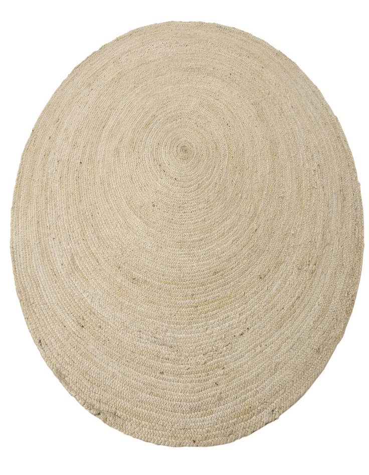 Detail image of  8' x 8'  Hand Braided Jute Round Rug