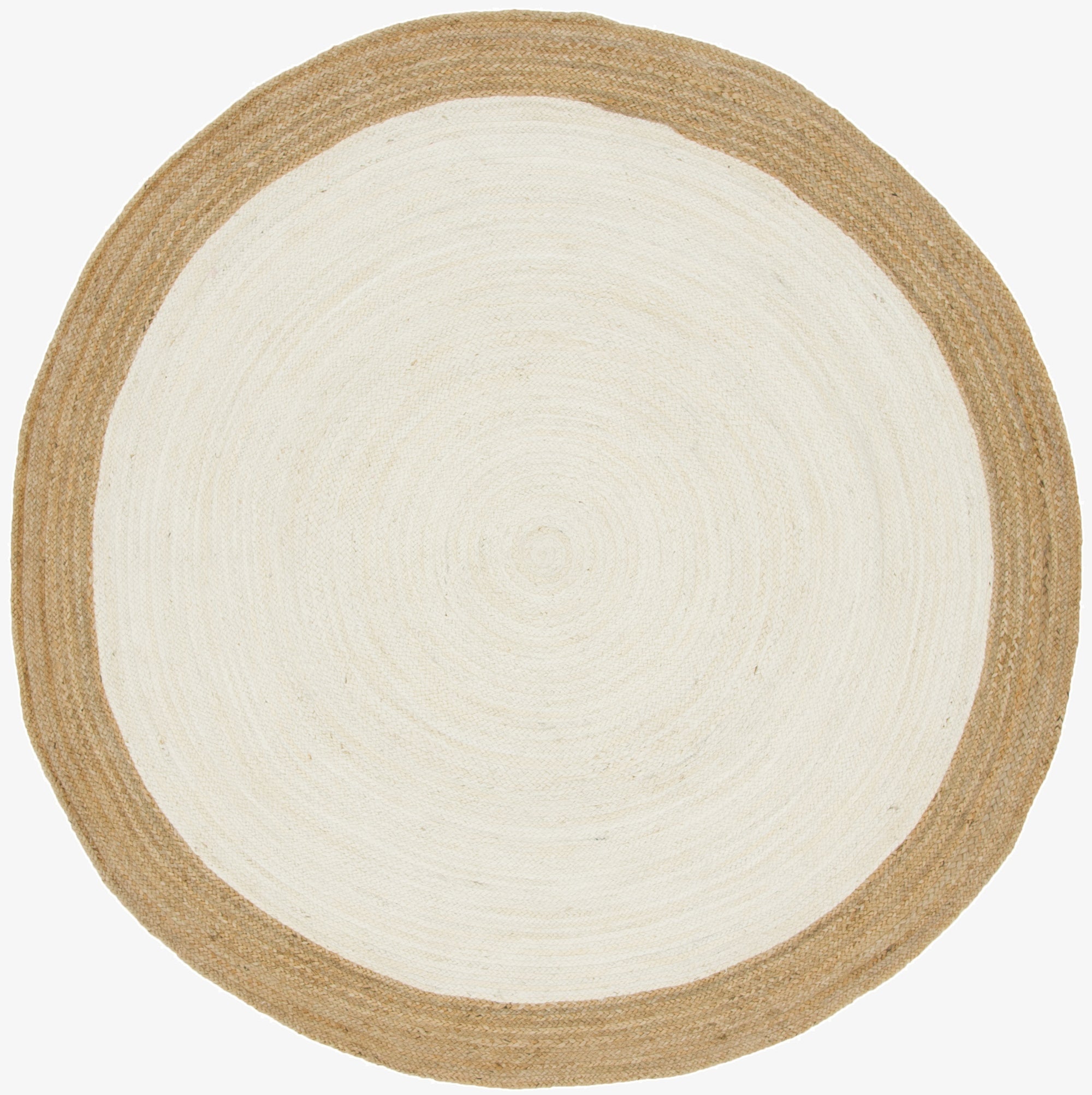  8' x 8'  Hand Braided Jute Round Rug