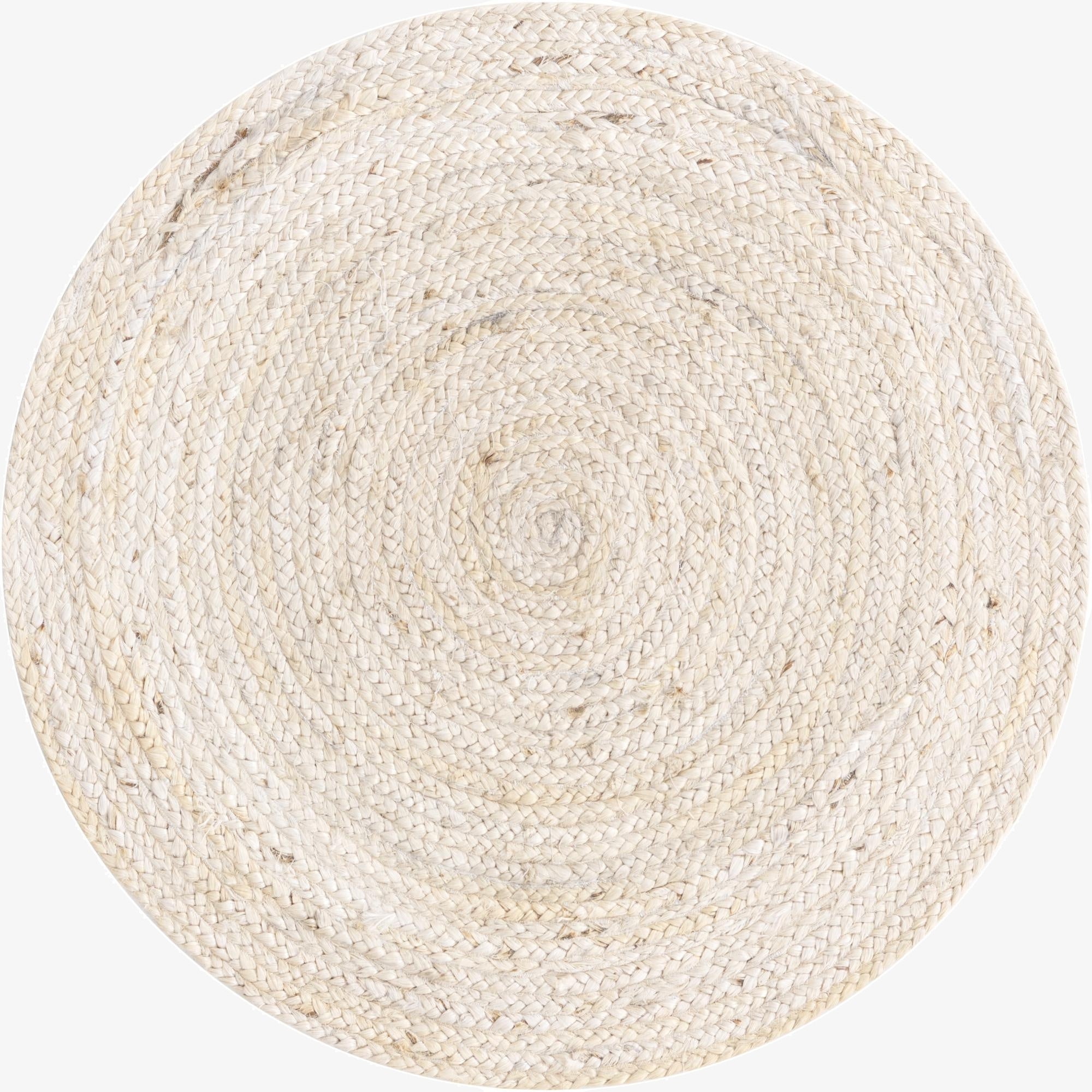  3' 3 x 3' 3  Hand Braided Jute Round Rug