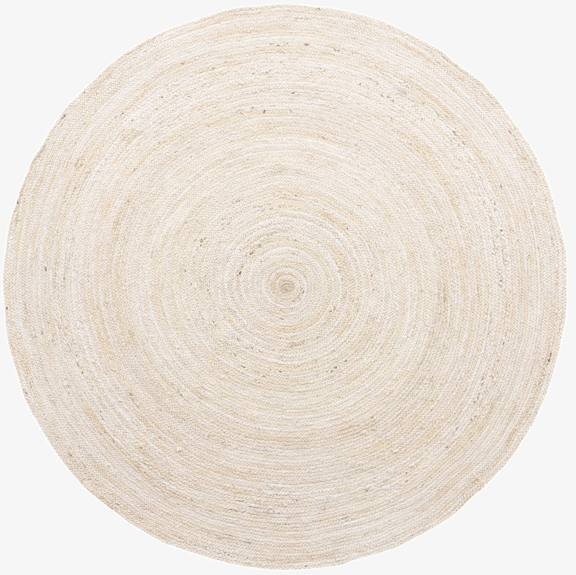  8' x 8'  Hand Braided Jute Round Rug