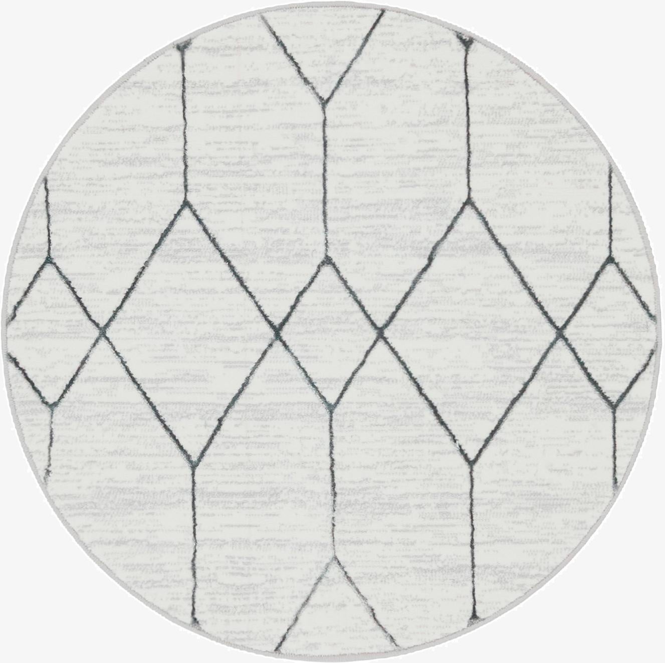  3' 3 x 3' 3 Lattice Trellis Round Rug