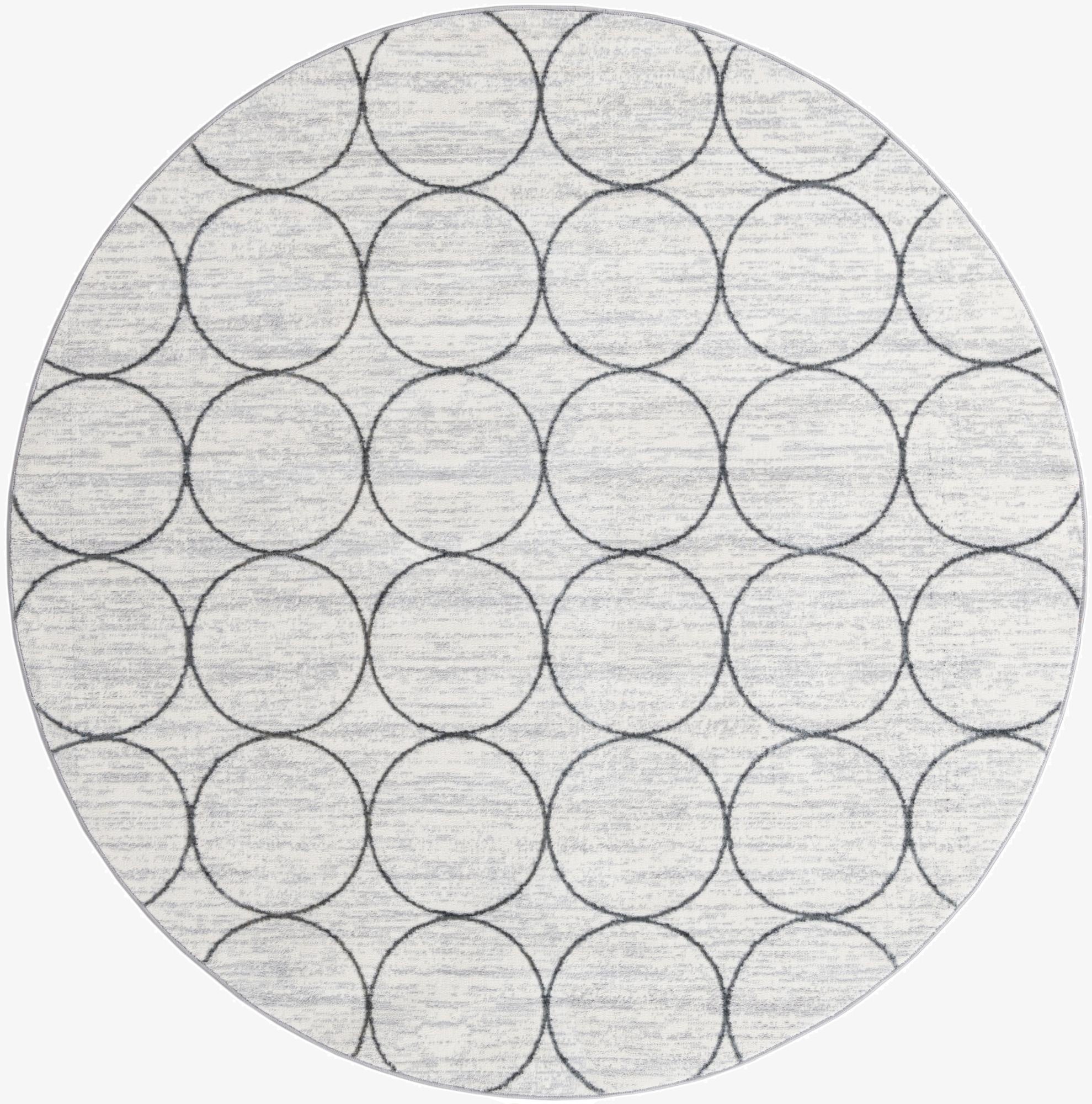  7' x 7' Lattice Trellis Round Rug