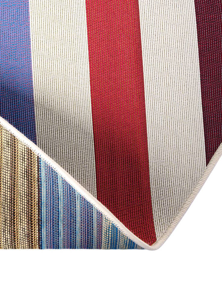 Detail image of  7' 10 x 7' 10  Washable Ribbon Indoor / Outdoor Round Rug