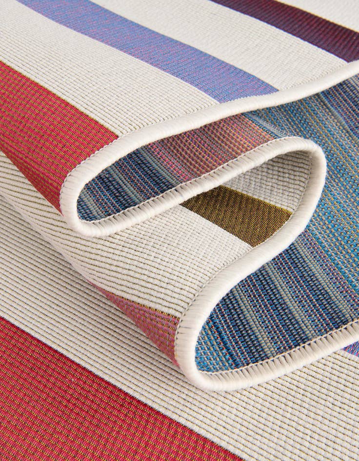 Detail image of  7' 10 x 7' 10  Washable Ribbon Indoor / Outdoor Round Rug