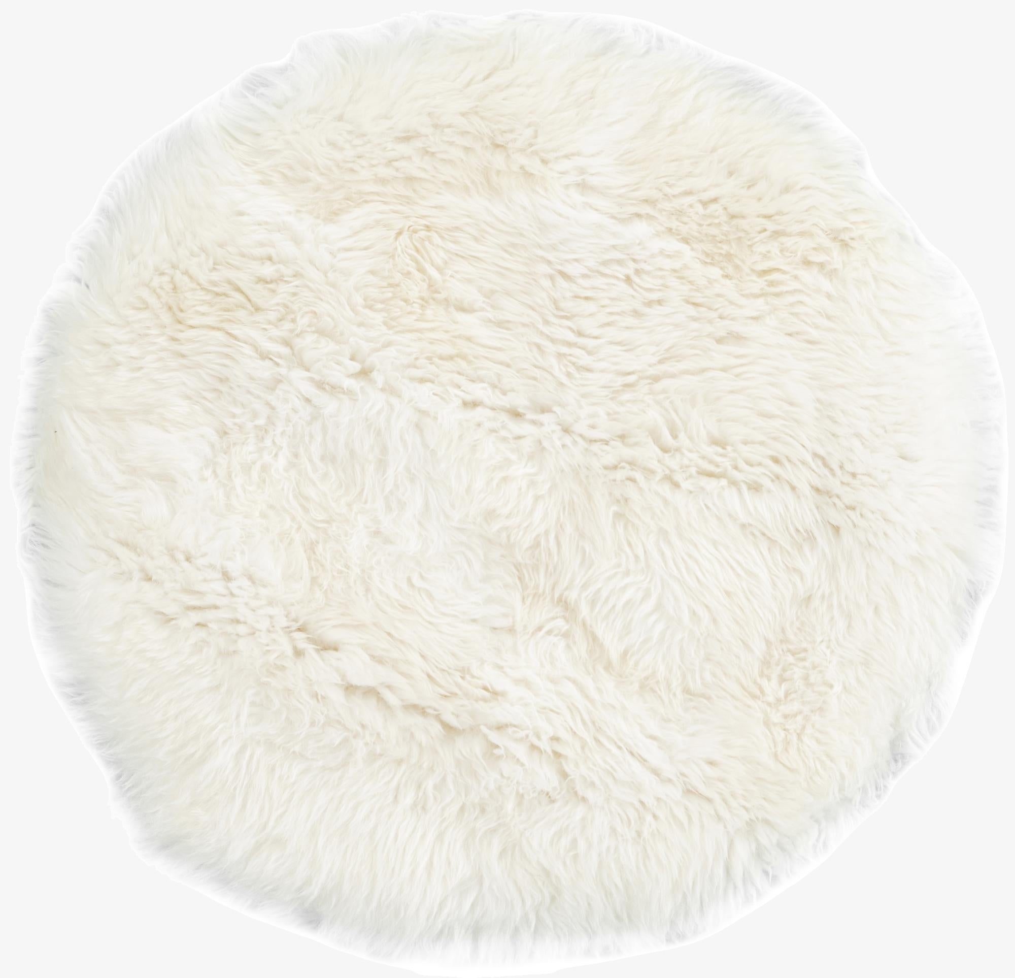  3' x 3' Sheepskin Round Rug