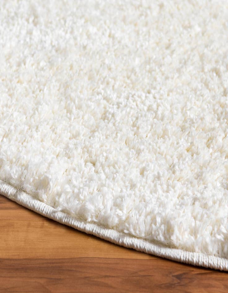 Detail image of  6' x 6' Soft Solid Shag Round Rug