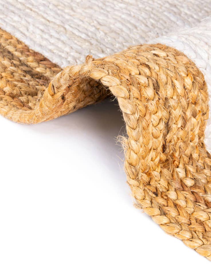Detail image of  2' 7 x 6' 1  Hand Braided Jute Runner Rug