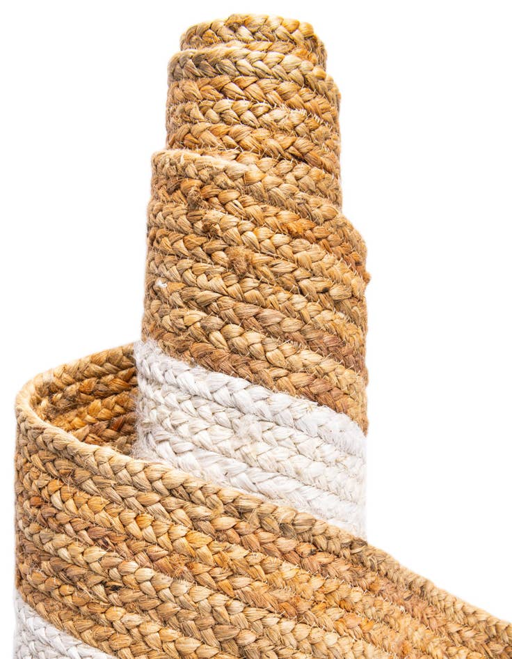 Detail image of  2' 7 x 6' 1  Hand Braided Jute Runner Rug