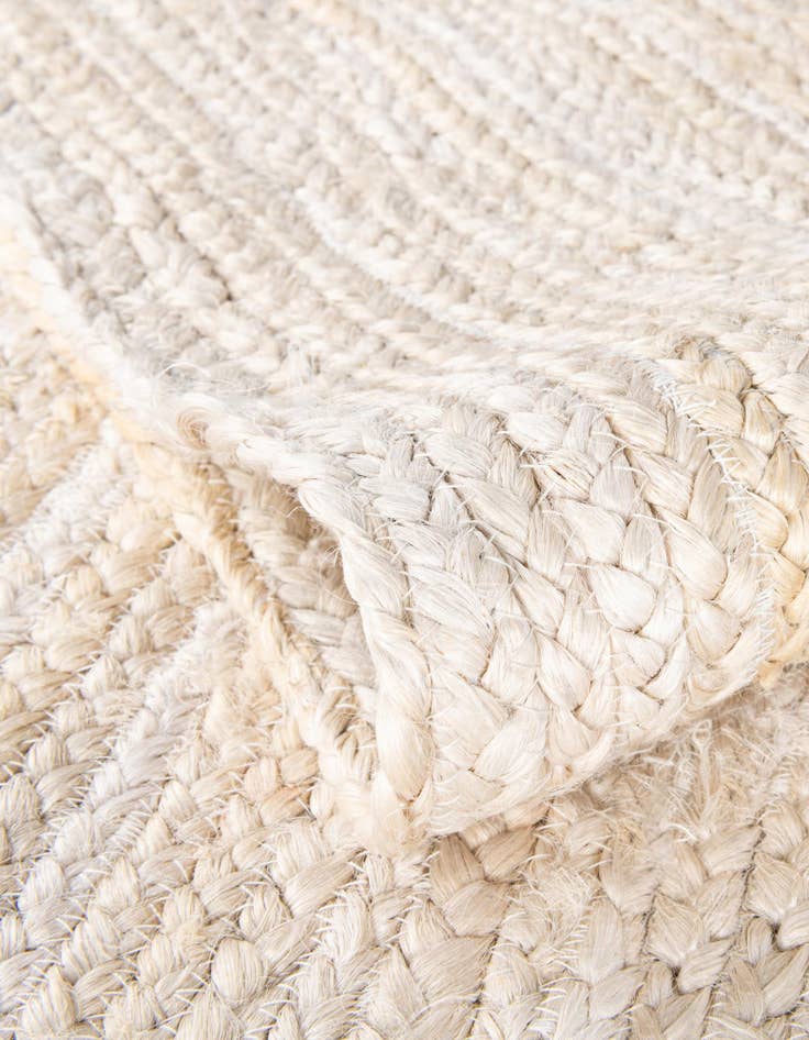 Detail image of  2' 6 x 6' 1  Hand Braided Jute Runner Rug