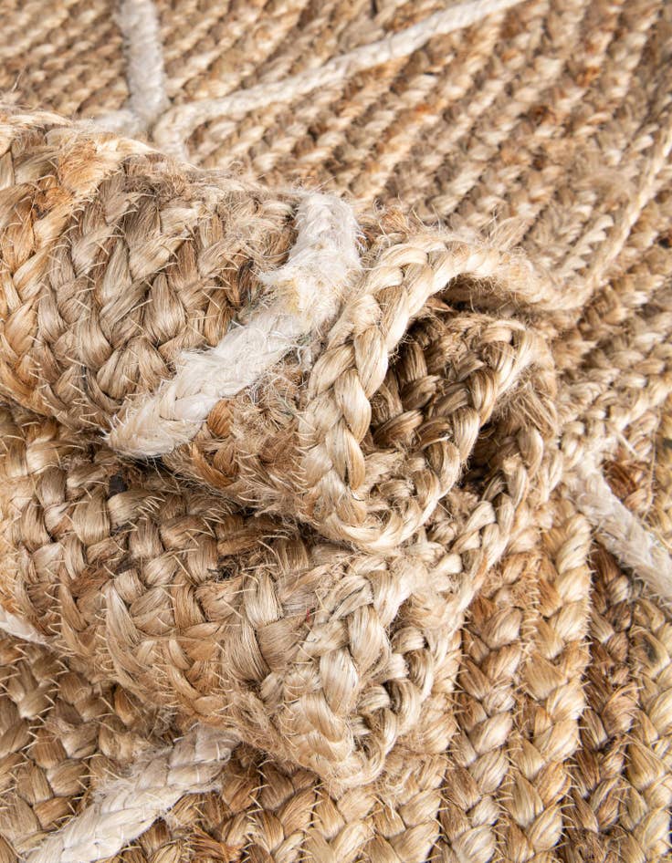 Detail image of  2' 2 x 6' 1  Hand Braided Jute Runner Rug