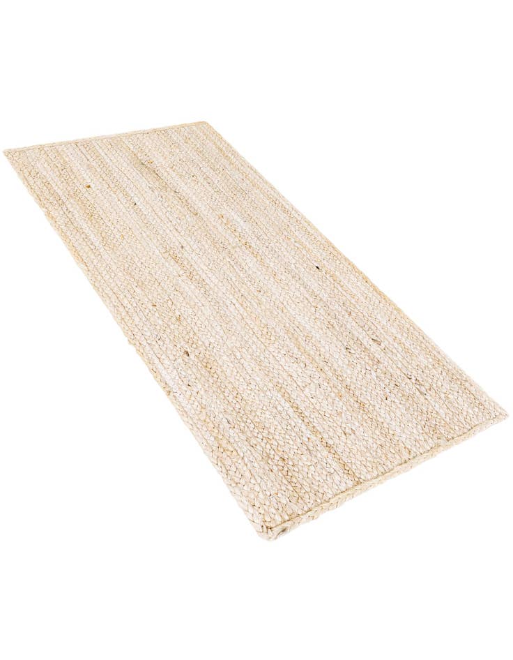 Detail image of  2' x 4' 1  Hand Braided Jute Runner Rug