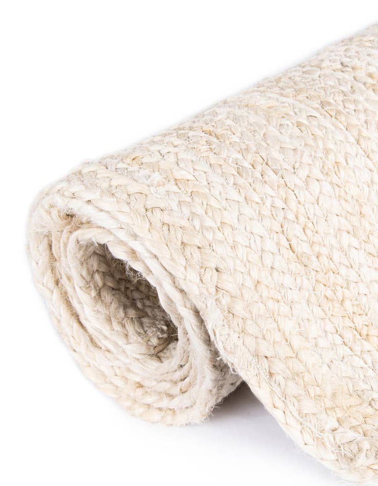 Detail image of  2' 8 x 8' 10  Hand Braided Jute Runner Rug