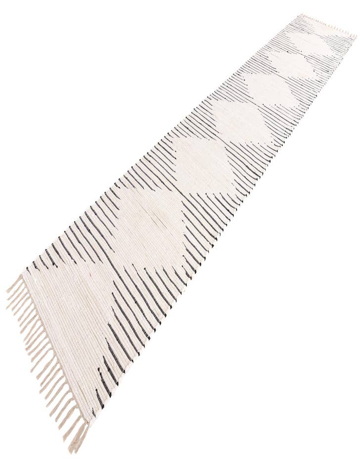 Detail image of  2' 11 x 16' 1  Hand Woven Chindi Cotton Runner Rug