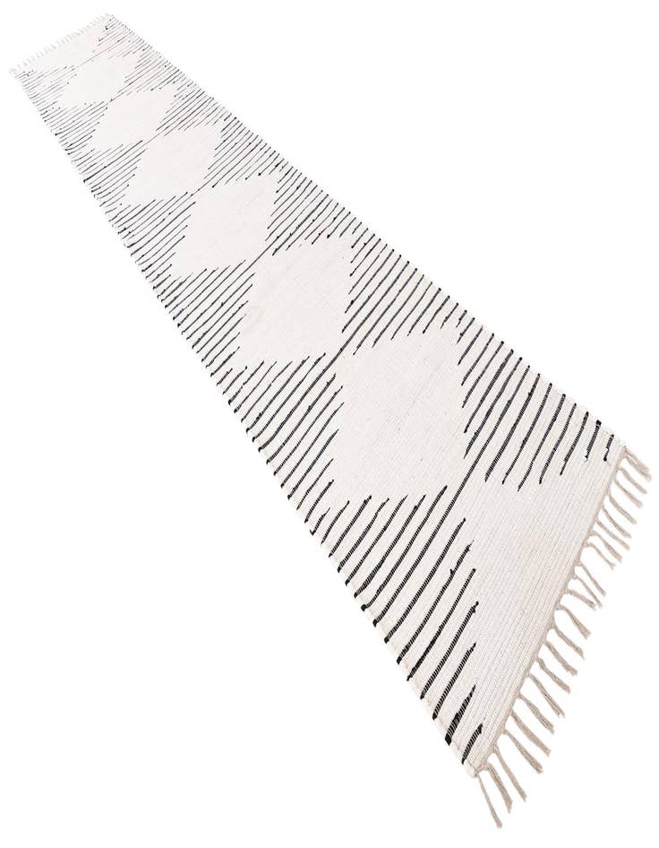 Detail image of  2' 11 x 16' 1  Hand Woven Chindi Cotton Runner Rug