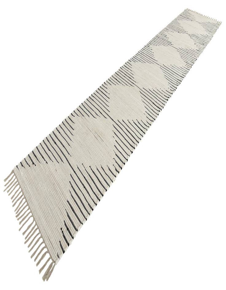 Detail image of  2' 11 x 16' 1  Hand Woven Chindi Cotton Runner Rug