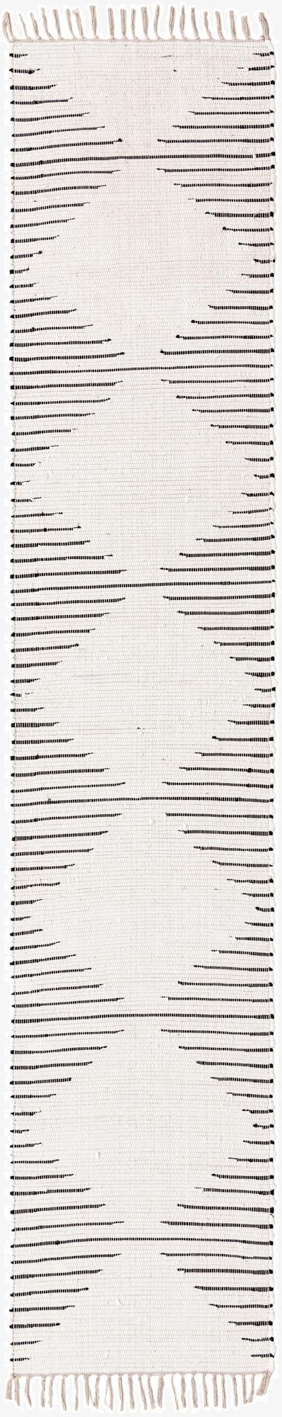  2' 7 x 13' 1  Hand Woven Chindi Cotton Runner Rug