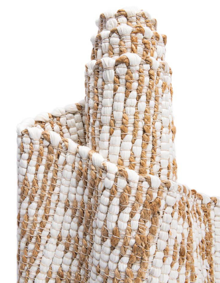 Detail image of  2' 7 x 10'  Hand Woven Chindi Jute Runner Rug