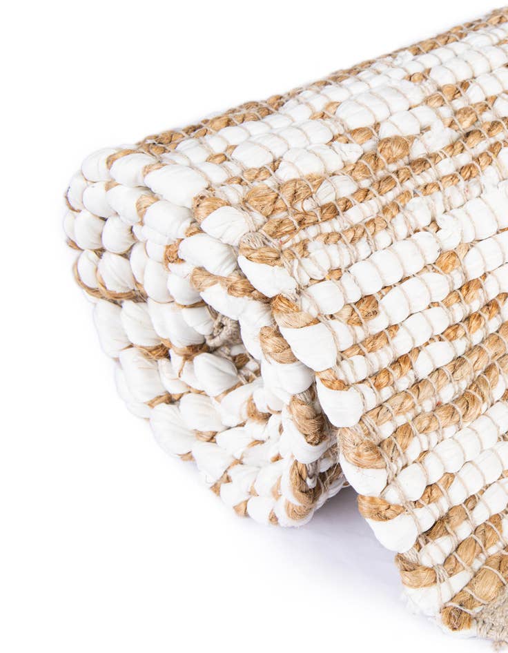 Detail image of  2' 7 x 10'  Hand Woven Chindi Jute Runner Rug