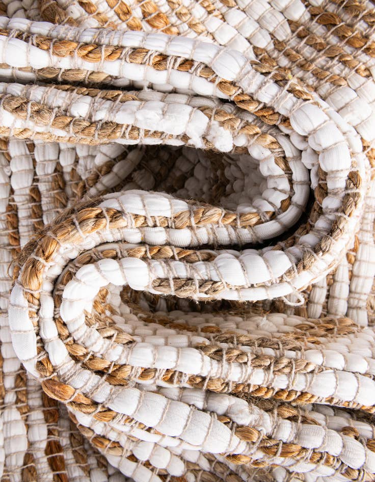 Detail image of  2' 7 x 10'  Hand Woven Chindi Jute Runner Rug