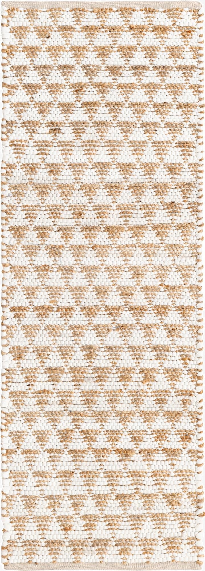  2' 2 x 6' 1  Hand Woven Chindi Jute Runner Rug