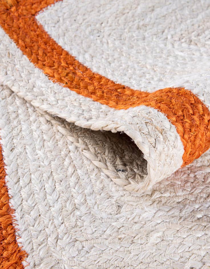 Detail image of  2' x 6' 1  Hand Braided Kids Braided Jute Runner Rug