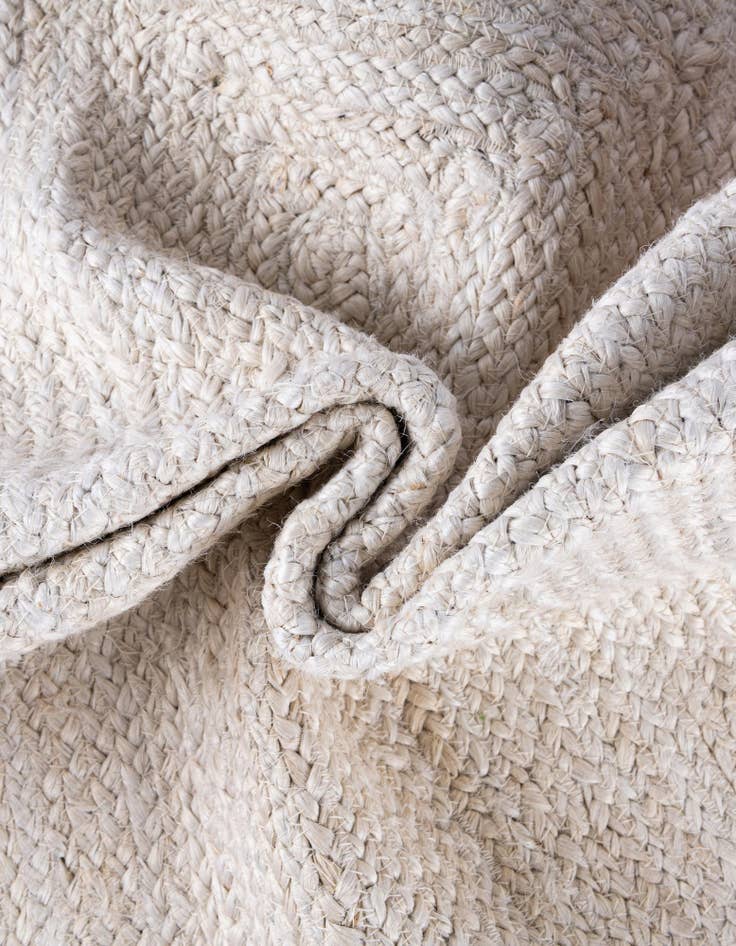 Detail image of  2' x 6' 1  Hand Braided Kids Braided Jute Runner Rug