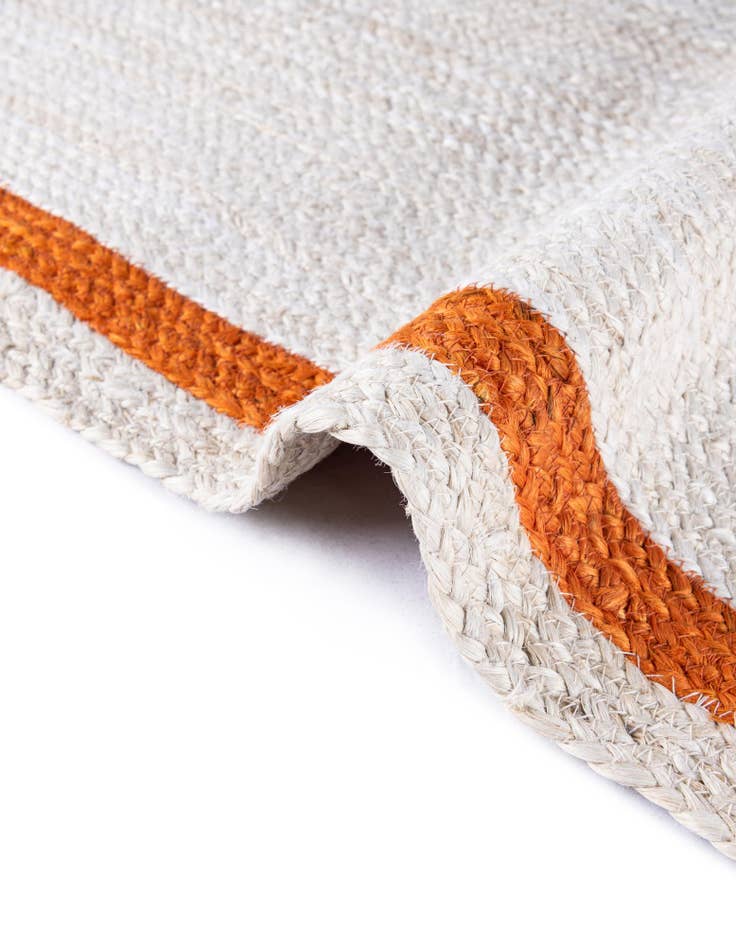 Detail image of  2' x 6' 1  Hand Braided Kids Braided Jute Runner Rug