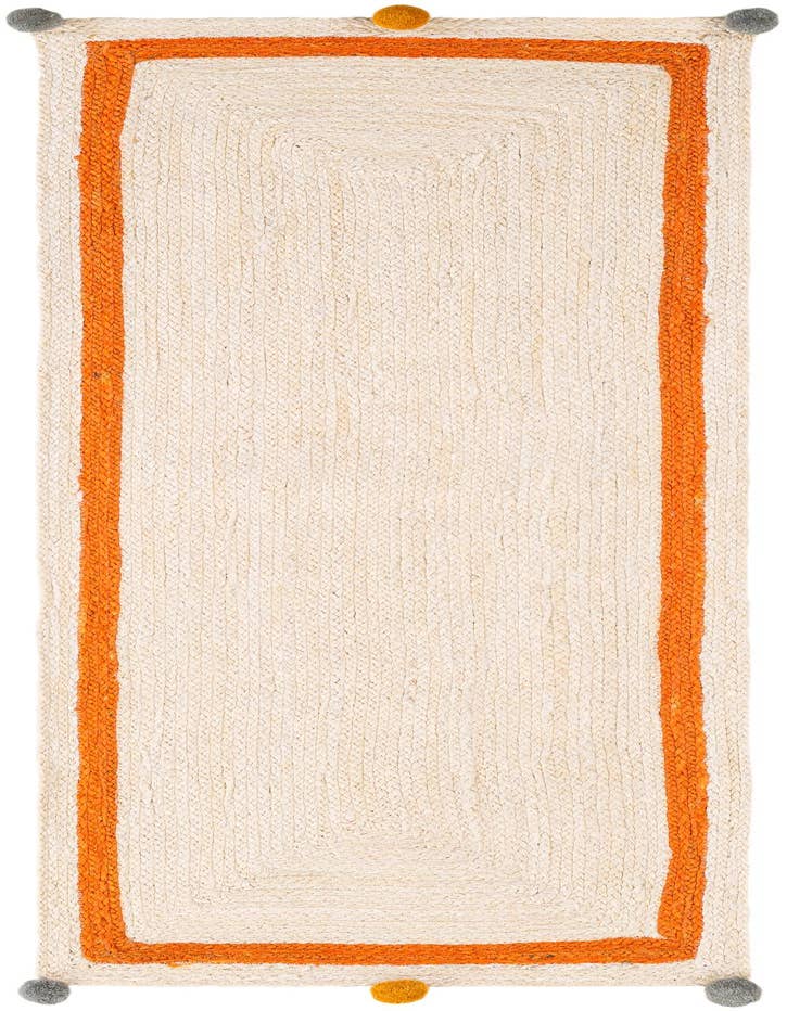 Detail image of  2' x 6' 1  Hand Braided Kids Braided Jute Runner Rug