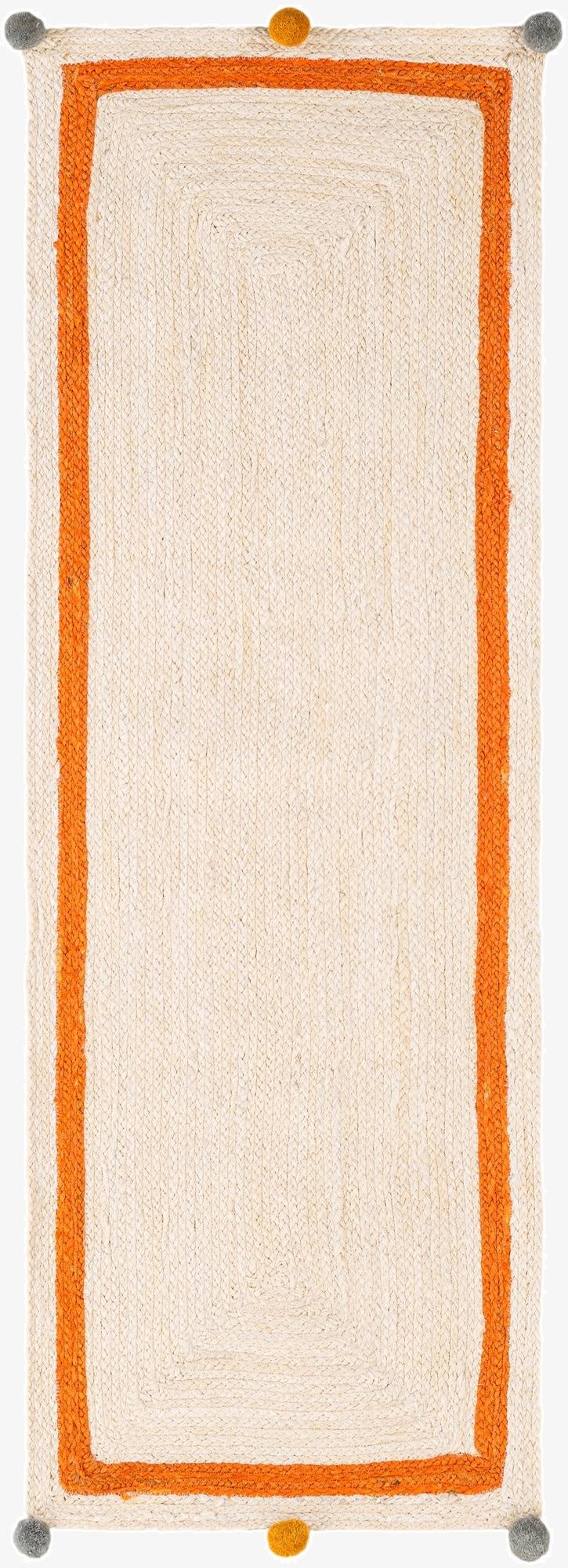 2' x 6' 1  Hand Braided Kids Braided Jute Runner Rug
