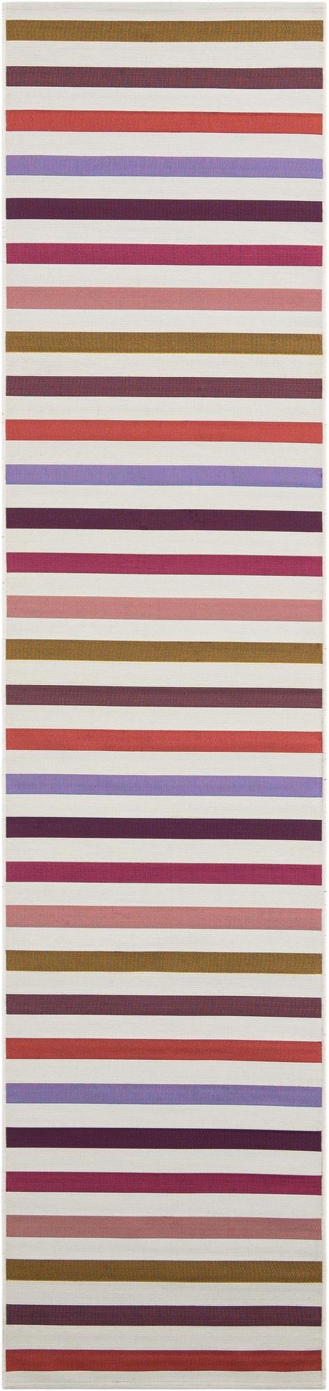  2' 7 x 12'  Washable Ribbon Indoor / Outdoor Runner Rug