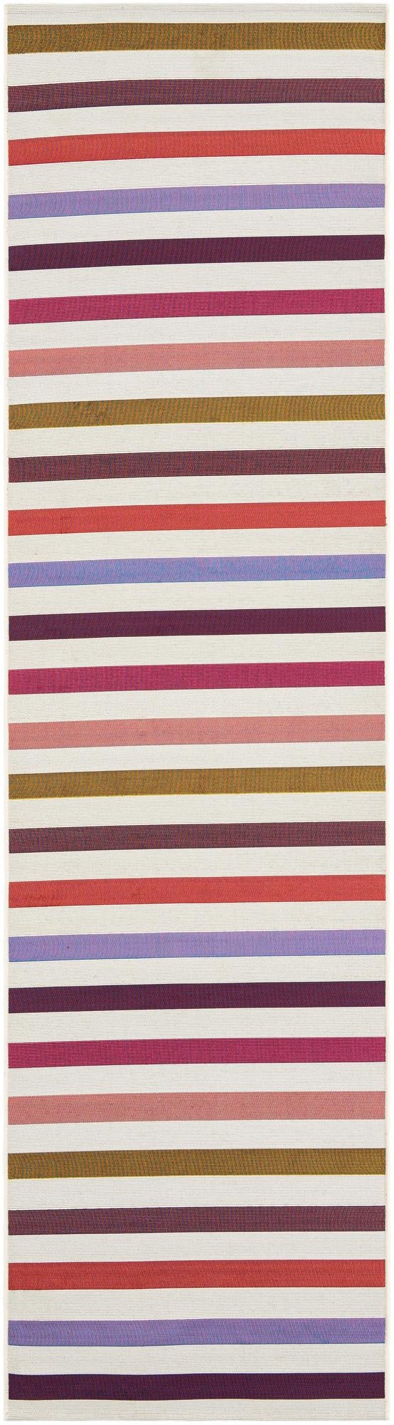  2' 7 x 10'  Washable Ribbon Indoor / Outdoor Runner Rug