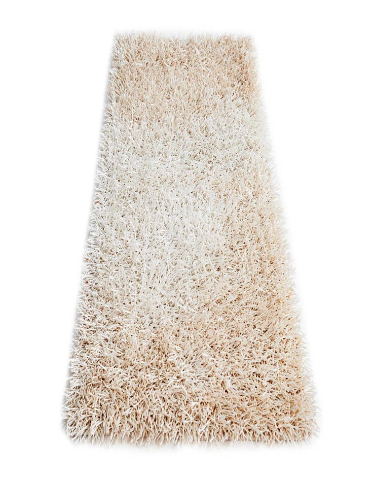 Detail image of  2' 4 x 4' 8  Hand Knotted Solid Shag Oriental Runner Rug