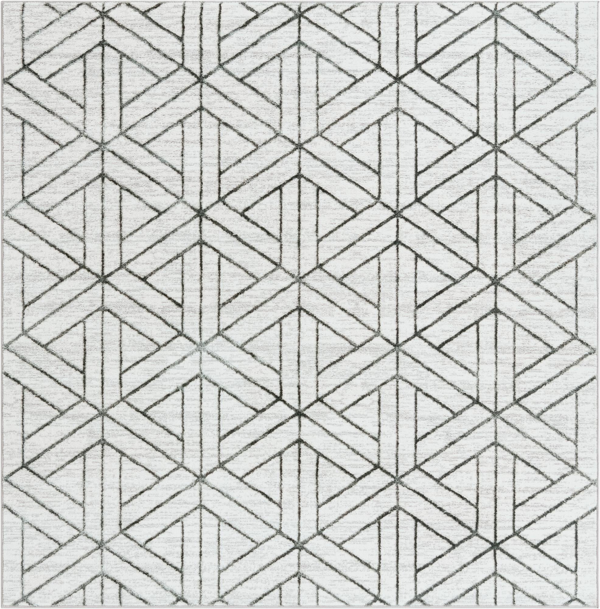  7' x 7' Lattice Trellis Square Rug