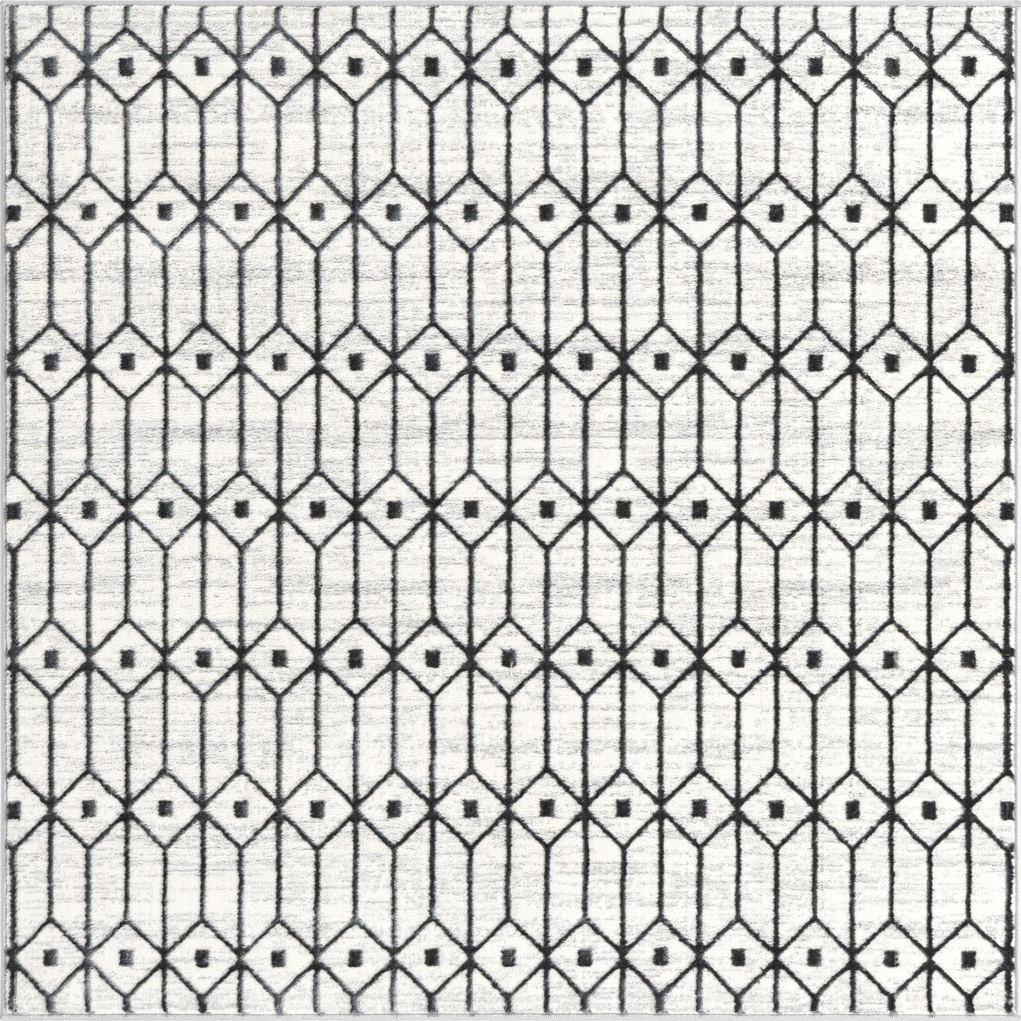  5' 3 x 5' 3 Lattice Trellis Square Rug