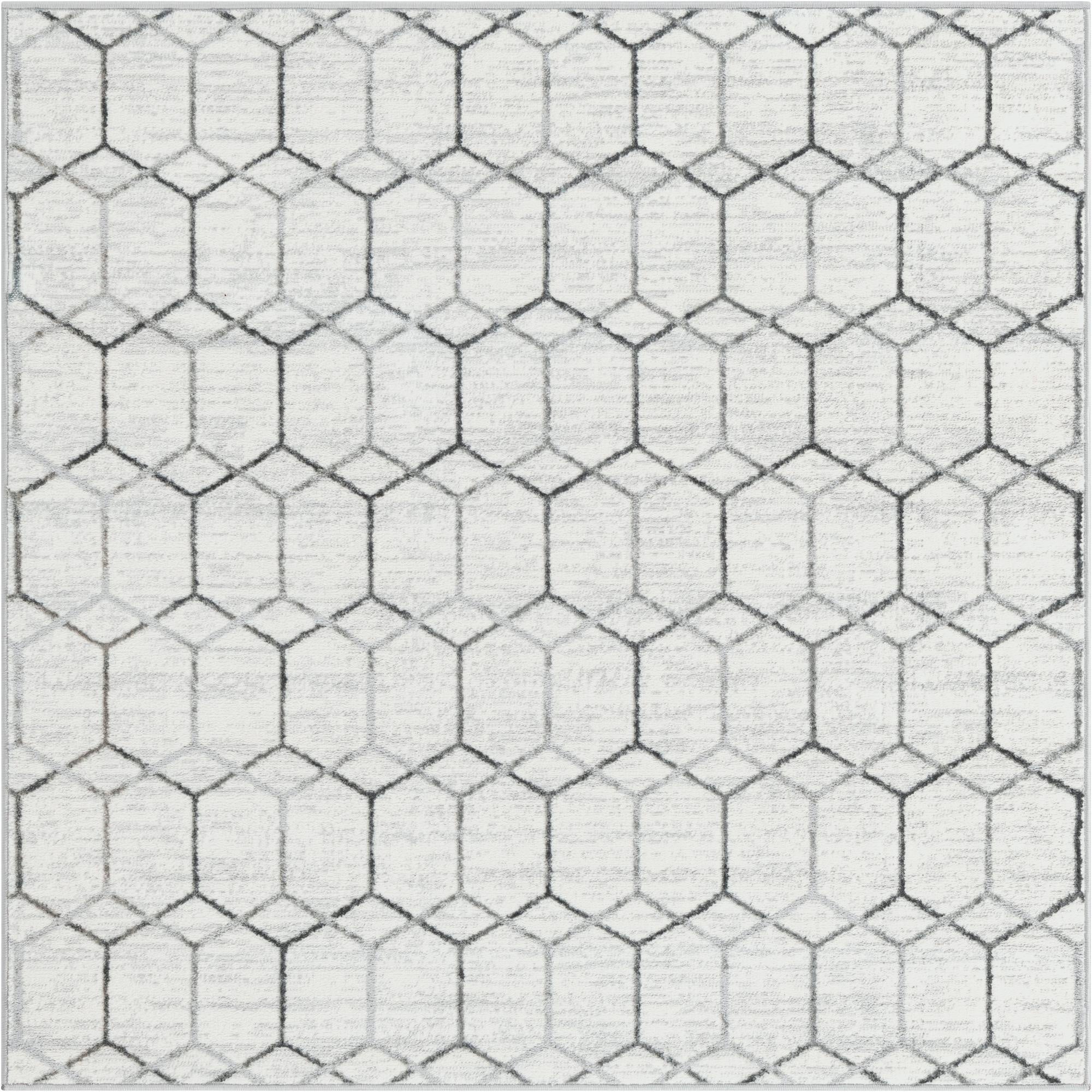  5' 3 x 5' 3 Lattice Trellis Square Rug
