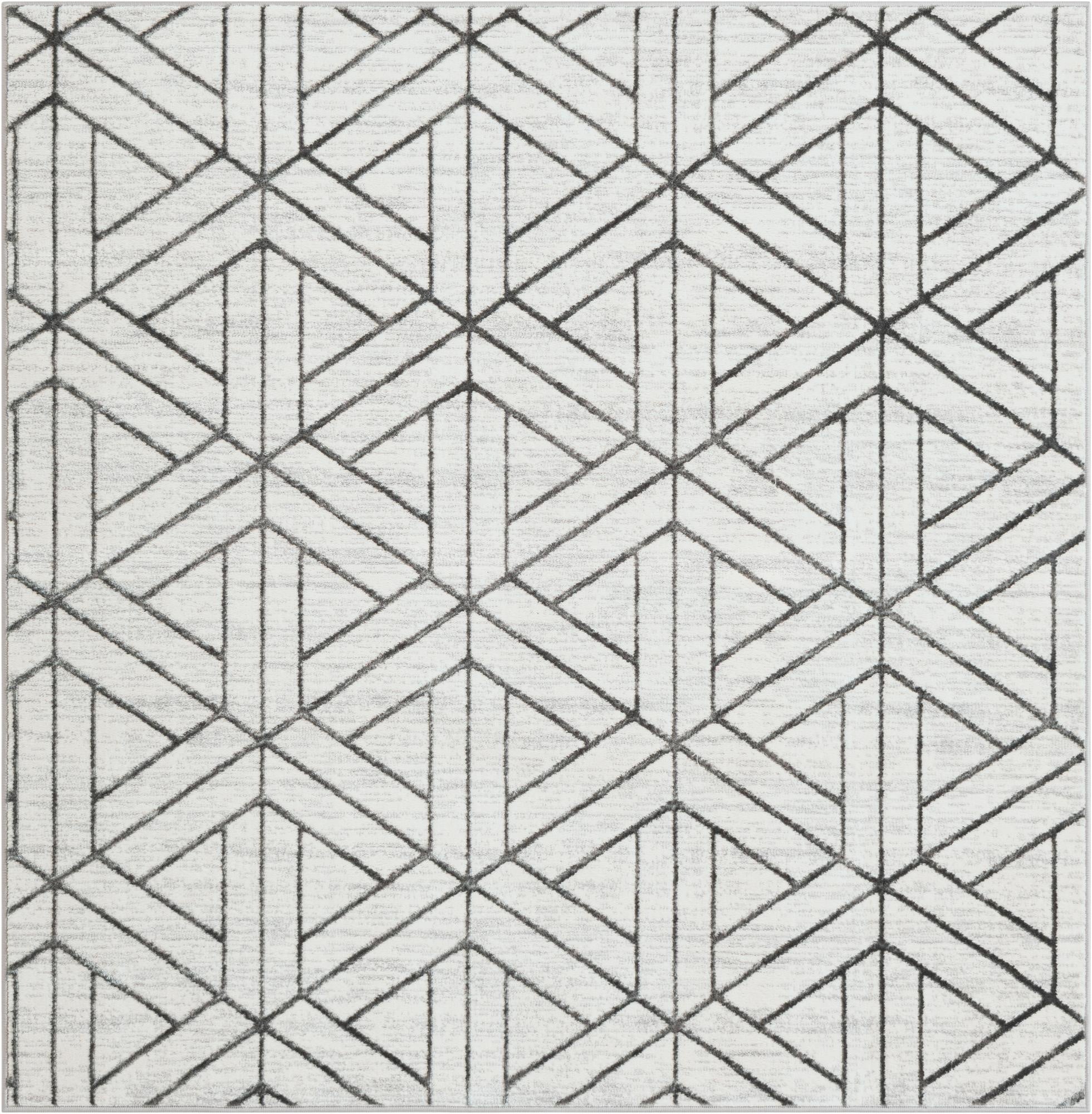  6' x 6' Lattice Trellis Square Rug