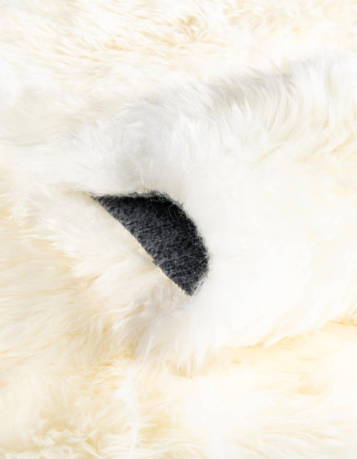 Detail image of  6' x 6' Natural Sheepskin Square Rug